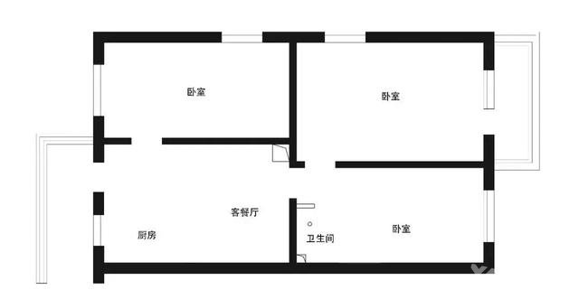 长沙装修效果图:70平三间房,这个小户型太惊艳